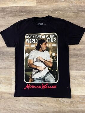 Morgan Wallen Women’s Concert World Tour Graphic T-Shirt Black Size S